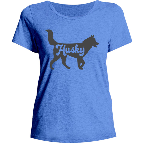 Husky Silhouette - Ladies Relaxed Fit Tee - Graphic Tees Australia