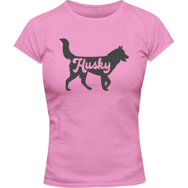Husky Silhouette - Ladies Slim Fit Tee - Graphic Tees Australia