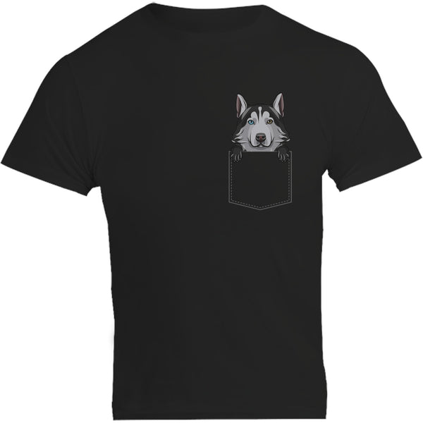 Husky in Pocket - Unisex Tee - Graphic Tees Australia