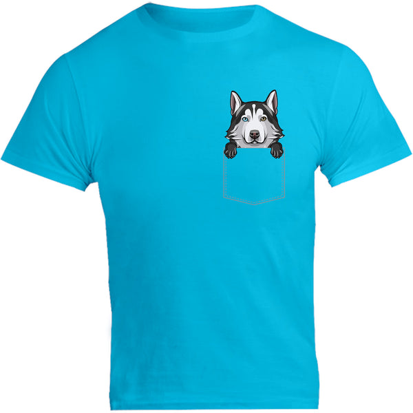 Husky in Pocket - Unisex Tee - Graphic Tees Australia