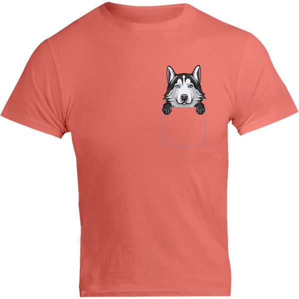 Husky in Pocket - Unisex Tee - Graphic Tees Australia