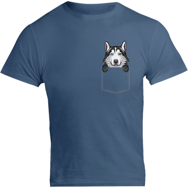Husky in Pocket - Unisex Tee - Graphic Tees Australia