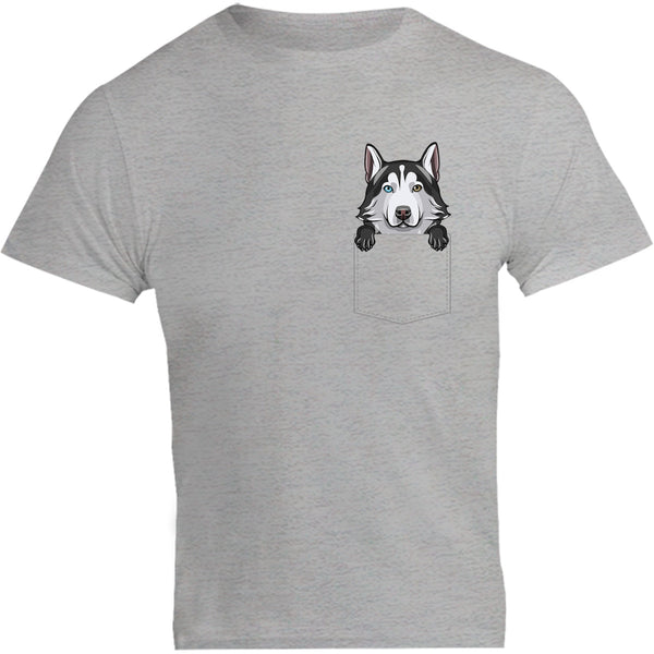 Husky in Pocket - Unisex Tee - Graphic Tees Australia
