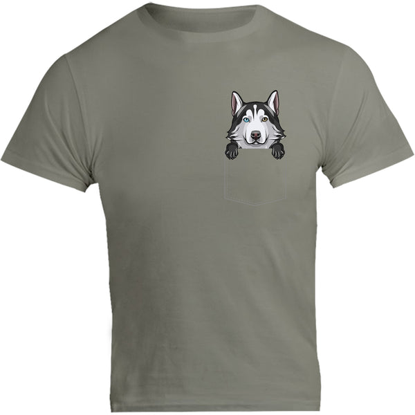 Husky in Pocket - Unisex Tee - Graphic Tees Australia
