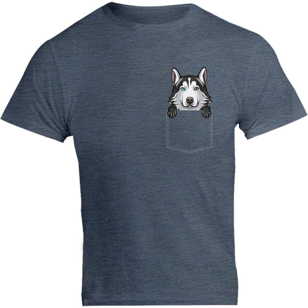 Husky in Pocket - Unisex Tee - Graphic Tees Australia