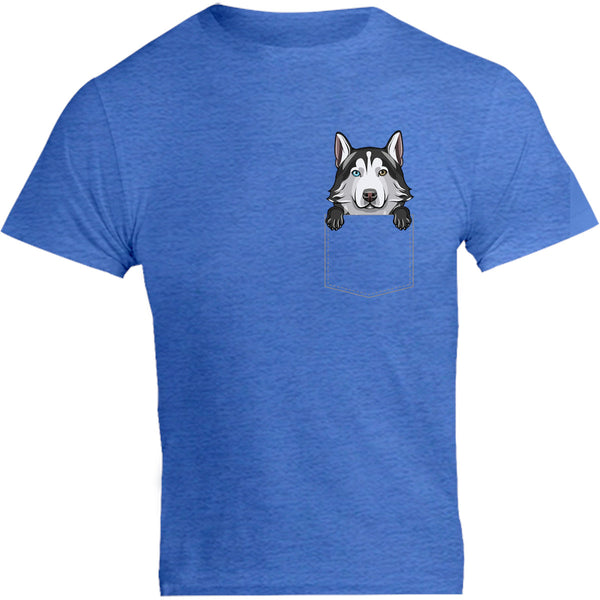Husky in Pocket - Unisex Tee - Graphic Tees Australia