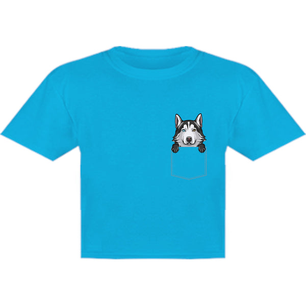 Husky in Pocket - Youth & Infant Tee - Graphic Tees Australia