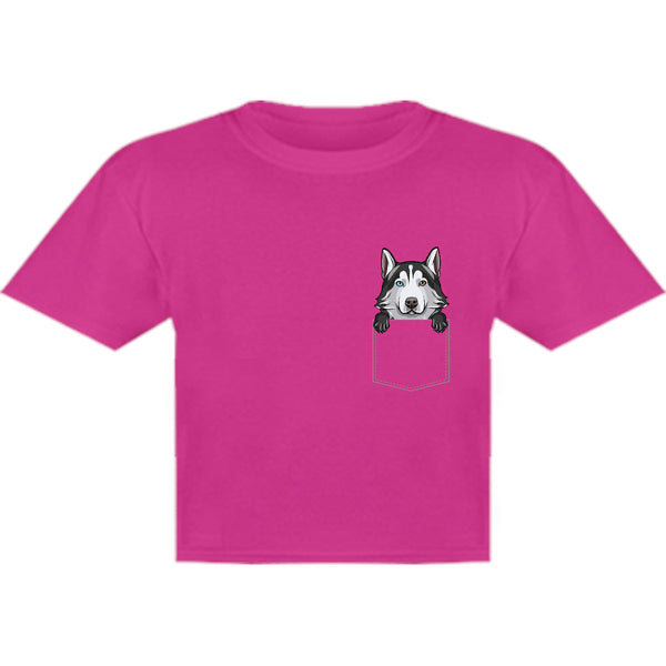 Husky in Pocket - Youth & Infant Tee - Graphic Tees Australia
