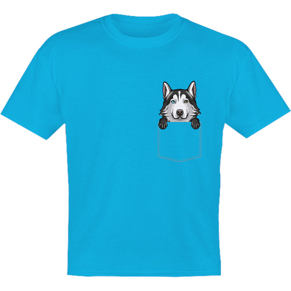 Husky in Pocket - Youth & Infant Tee - Graphic Tees Australia