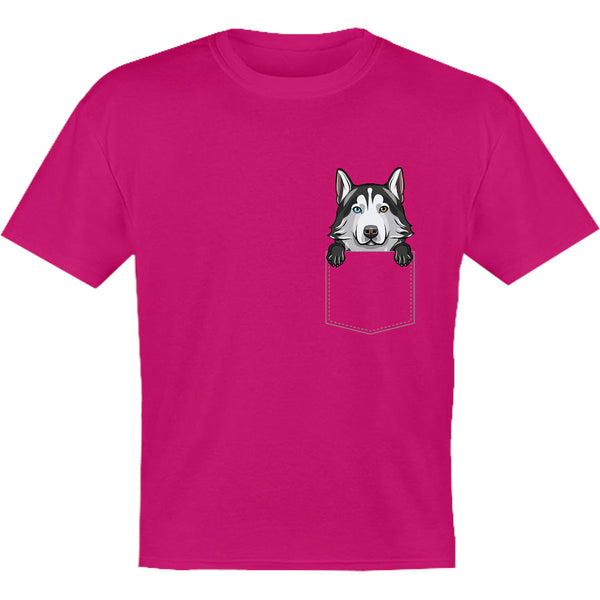 Husky in Pocket - Youth & Infant Tee - Graphic Tees Australia