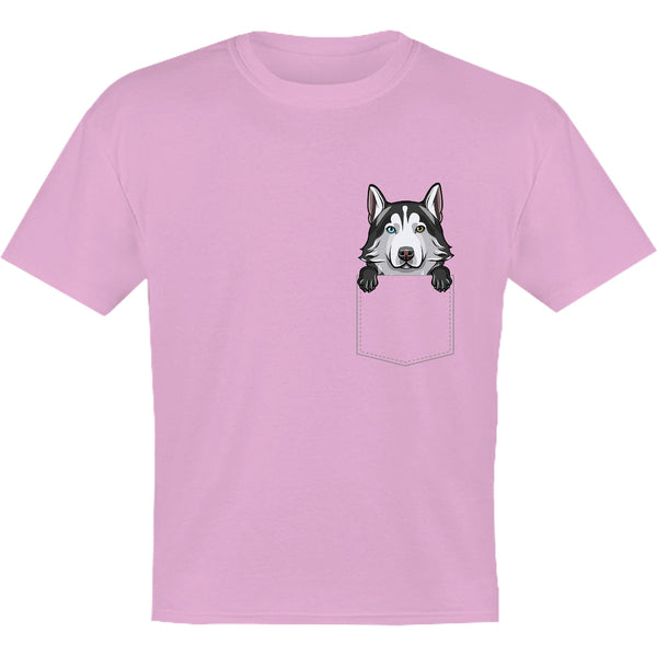 Husky in Pocket - Youth & Infant Tee - Graphic Tees Australia