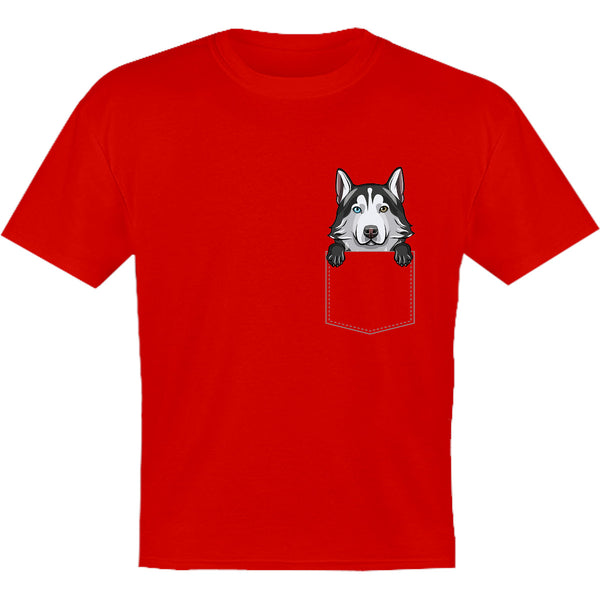 Husky in Pocket - Youth & Infant Tee - Graphic Tees Australia