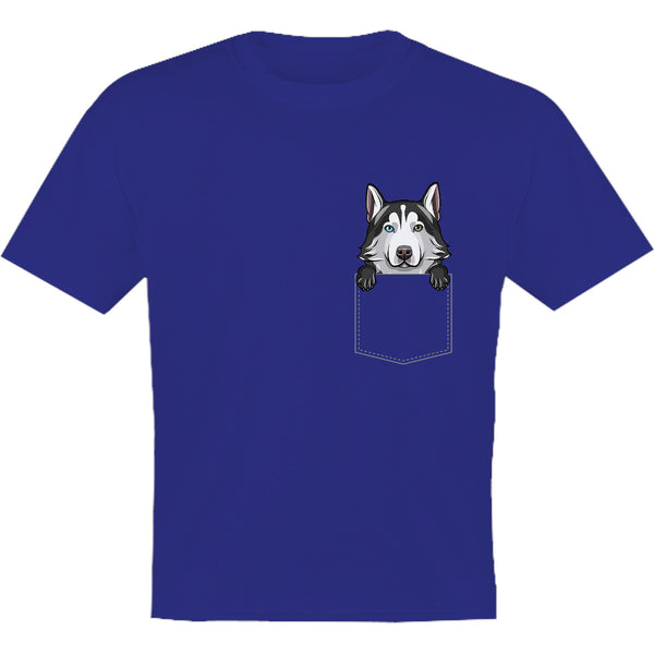 Husky in Pocket - Youth & Infant Tee - Graphic Tees Australia