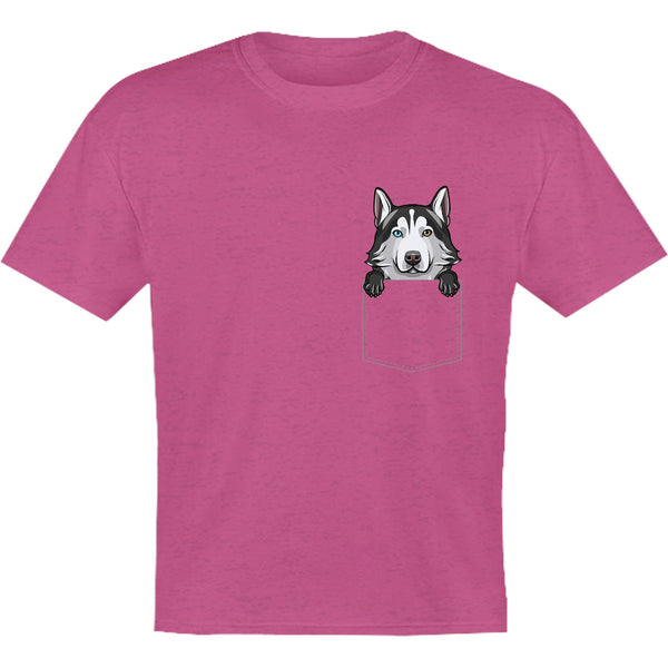 Husky in Pocket - Youth & Infant Tee - Graphic Tees Australia