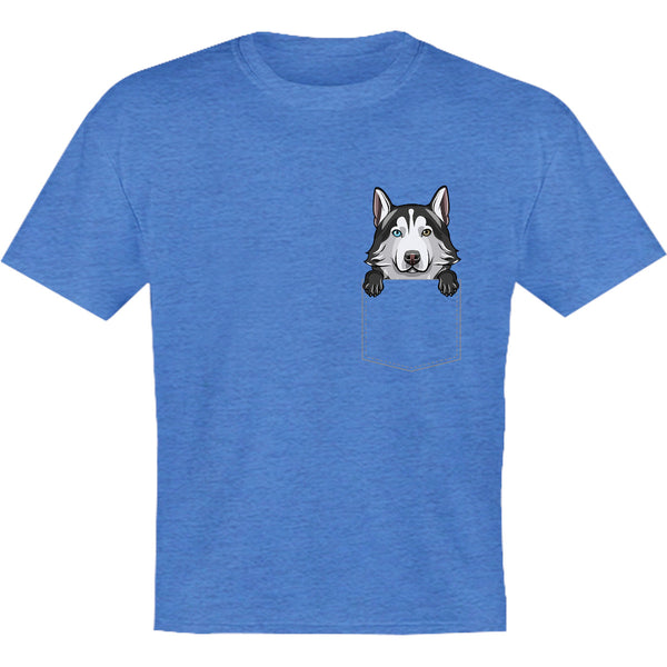 Husky in Pocket - Youth & Infant Tee - Graphic Tees Australia