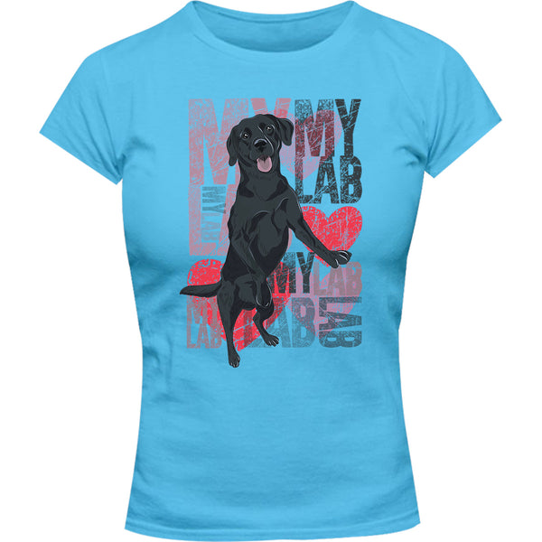 I Love My Lab - Ladies Slim Fit Tee - Graphic Tees Australia