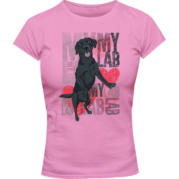 I Love My Lab - Ladies Slim Fit Tee - Graphic Tees Australia