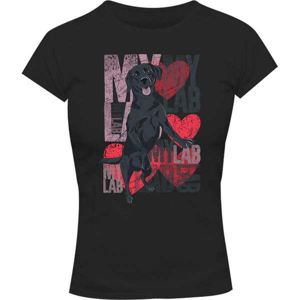 I Love My Lab - Ladies Slim Fit Tee - Graphic Tees Australia