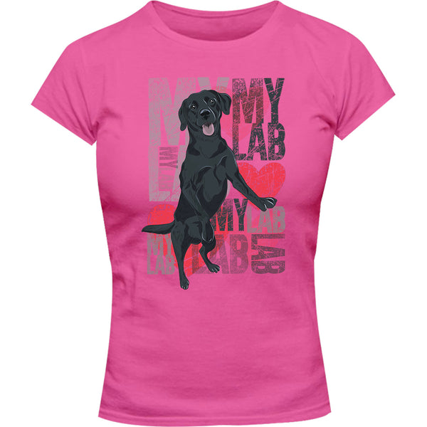 I Love My Lab - Ladies Slim Fit Tee - Graphic Tees Australia