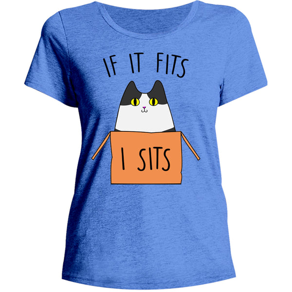 If It Fits I Sits - Ladies Relaxed Fit Tee