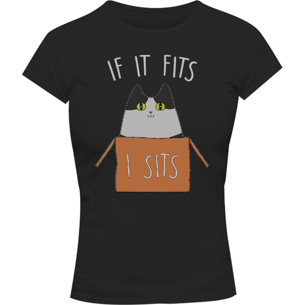 If It Fits I Sits - Ladies Slim Fit Tee