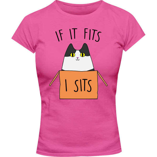 If It Fits I Sits - Ladies Slim Fit Tee