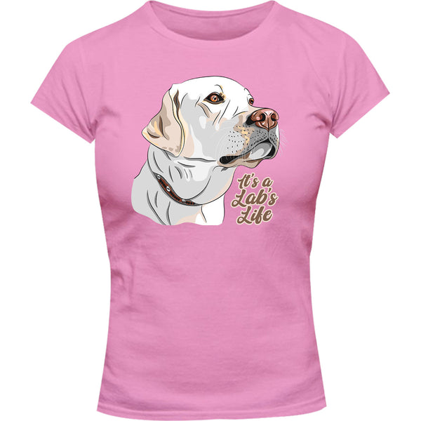 It's A Lab's Life - Ladies Slim Fit Tee - Graphic Tees Australia