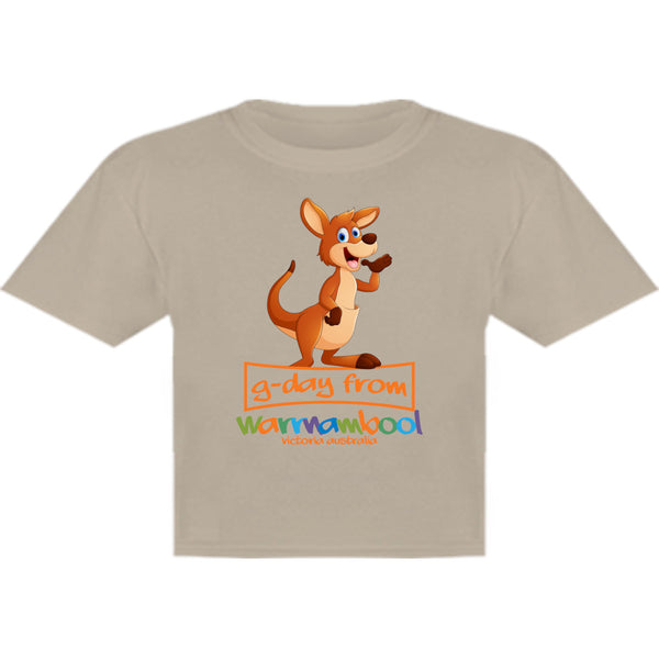 Kangaroo G'day From Warrnambool - Youth & Infant Tee - Graphic Tees Australia