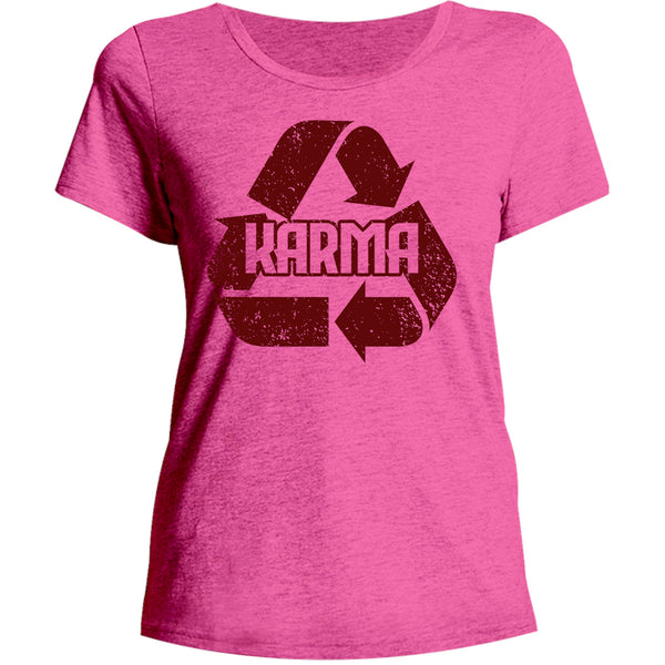 Karma - Ladies Relaxed Fit Tee - Graphic Tees Australia