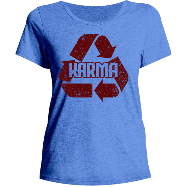 Karma - Ladies Relaxed Fit Tee - Graphic Tees Australia