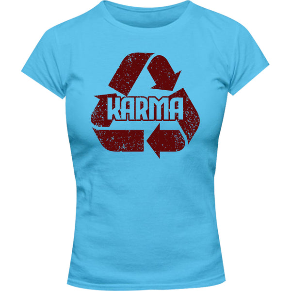 Karma - Ladies Slim Fit Tee - Graphic Tees Australia
