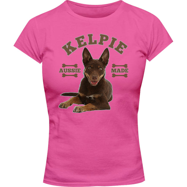 Kelpie Aussie Made - Ladies Slim Fit Tee - Graphic Tees Australia