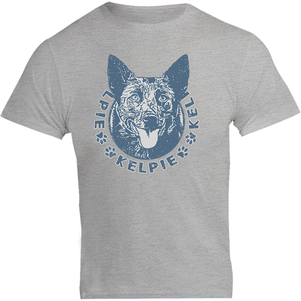 Kelpie Face - Unisex Tee - Plus Size - Graphic Tees Australia