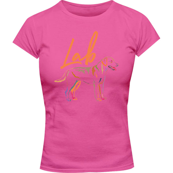 Lab Colourful - Ladies Slim Fit Tee - Graphic Tees Australia
