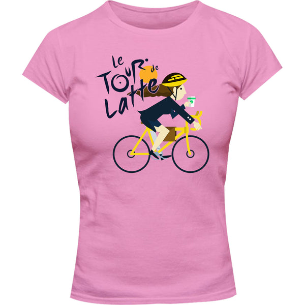 Le Tour De Latte Girl - Ladies Slim Fit Tee