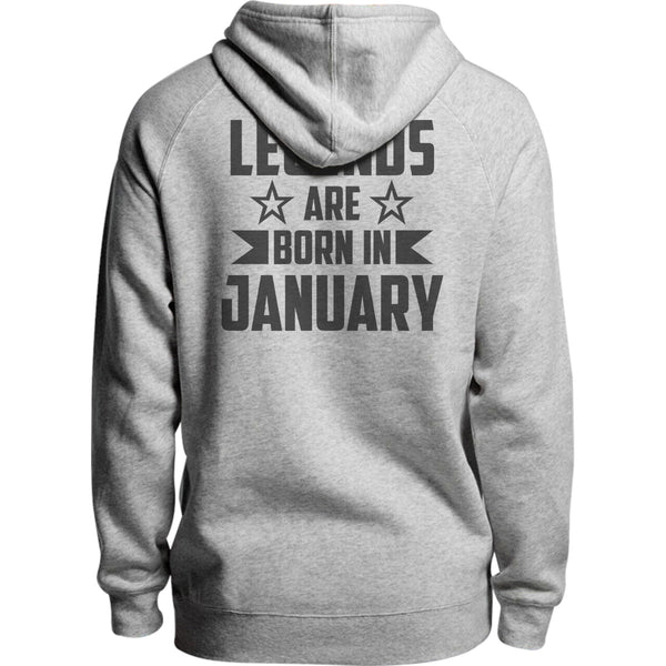 Legends Are Born In January - Unisex Hoodie - Plus Size - Graphic Tees Australia