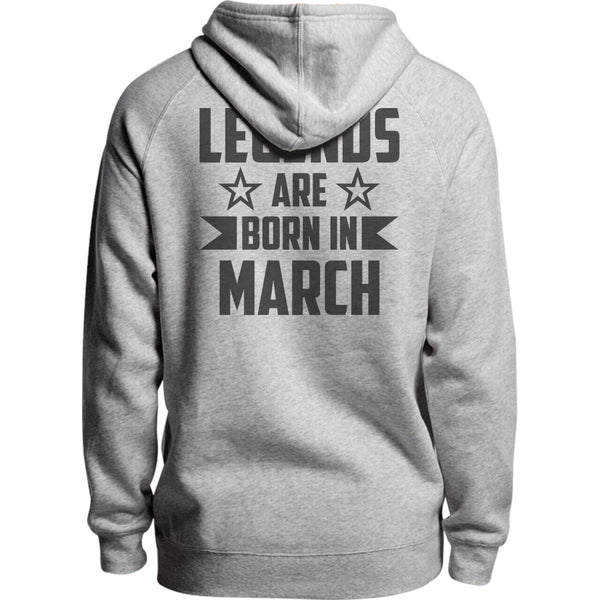 Legends Are Born In March - Unisex Hoodie - Plus Size - Graphic Tees Australia