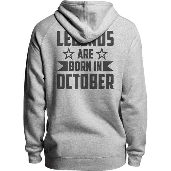 Legends Are Born In October - Unisex Hoodie - Plus Size - Graphic Tees Australia