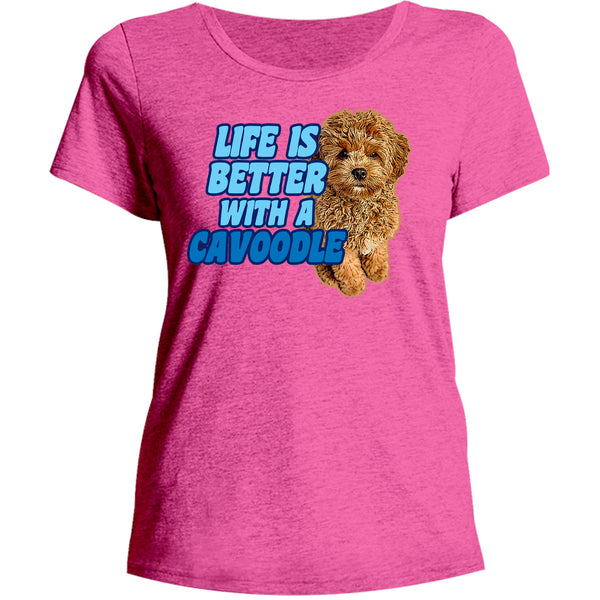 Life Is Better With A Cavoodle - Ladies Relaxed Fit Tee - Graphic Tees Australia