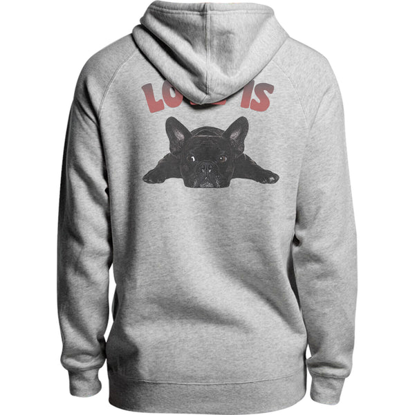 Love Is French Bulldog - Unisex Hoodie - Plus Size - Graphic Tees Australia
