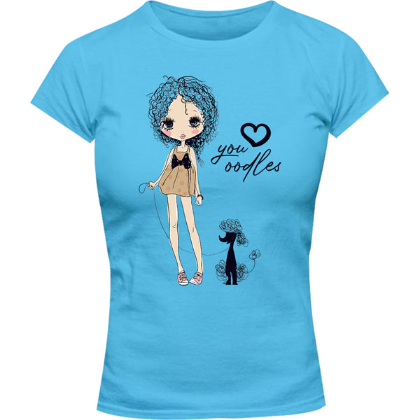 Love You Oodles - Ladies Slim Fit Tee - Graphic Tees Australia