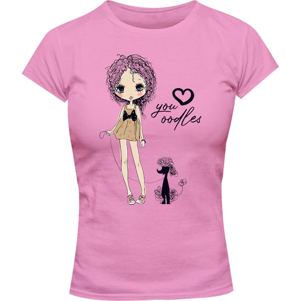 Love You Oodles - Ladies Slim Fit Tee - Graphic Tees Australia
