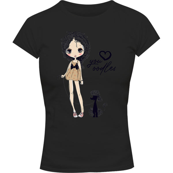 Love You Oodles - Ladies Slim Fit Tee - Graphic Tees Australia
