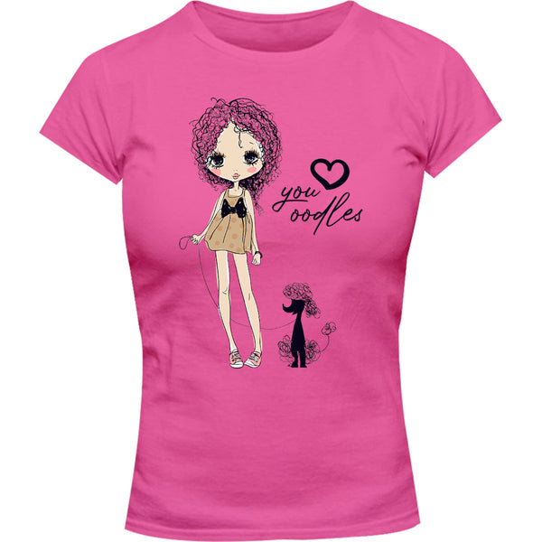 Love You Oodles - Ladies Slim Fit Tee - Graphic Tees Australia