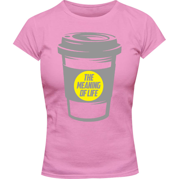 Meaning Of Life - Ladies Slim Fit Tee - Graphic Tees Australia