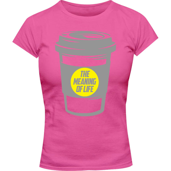 Meaning Of Life - Ladies Slim Fit Tee - Graphic Tees Australia