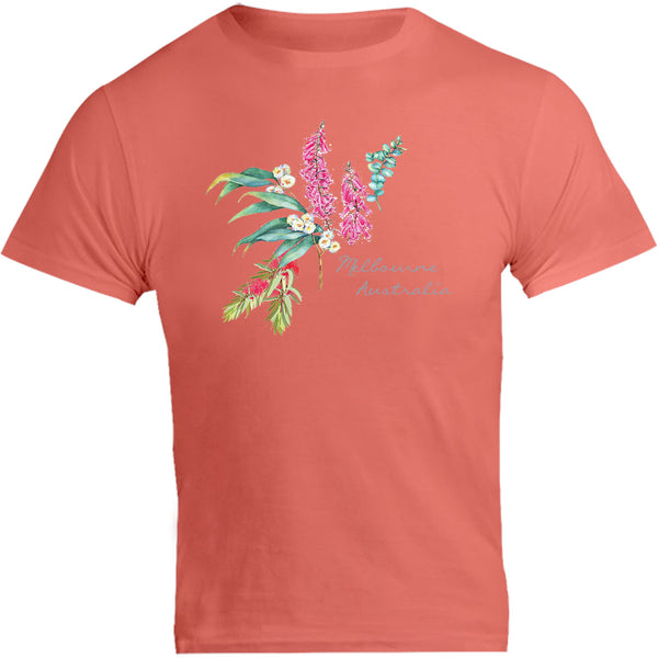 Melbourne Australia Floral - Unisex Tee - Graphic Tees Australia