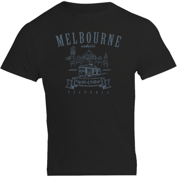 Melbourne Australia Vintage mono - Unisex Tee - Graphic Tees Australia