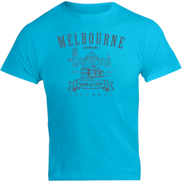 Melbourne Australia Vintage mono - Unisex Tee - Graphic Tees Australia