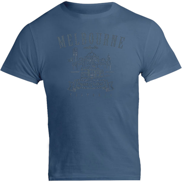 Melbourne Australia Vintage mono - Unisex Tee - Graphic Tees Australia